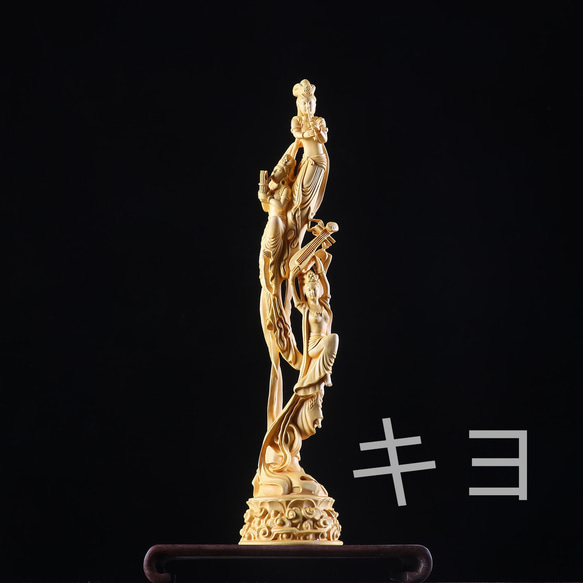 飛天神女 置物 彫刻工芸品 実木彫刻 精密彫刻 彫刻 キヨ 通販 14303698