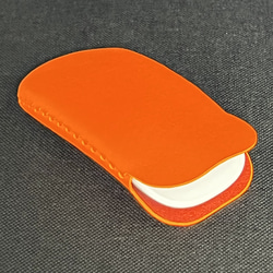 本革マジックマウスケース(小) [革組子]：オレンジ 3枚目の画像