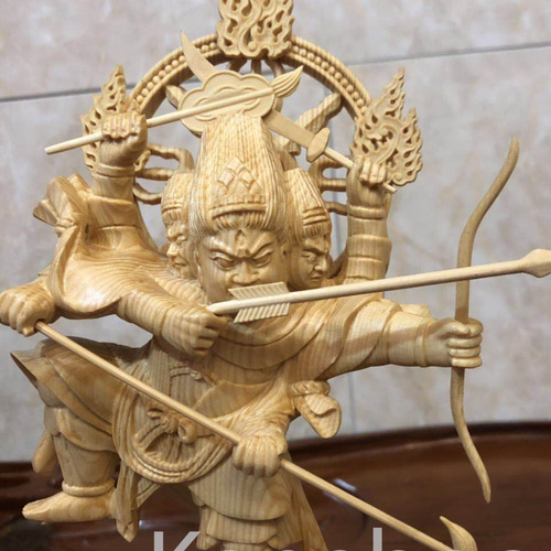 最高級 木彫り 仏像 摩利支天立像 一刀彫 天然木檜材 彫刻 仏教 最高級 木彫り 仏像 摩利支天立像 一刀彫 天然木檜材 彫刻 仏教