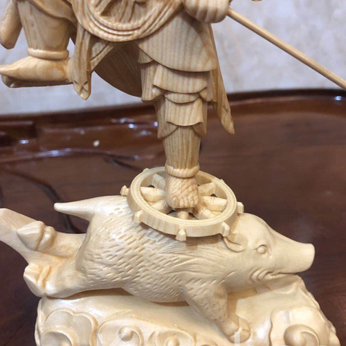 最高級 木彫り 仏像 摩利支天立像 一刀彫 天然木檜材 彫刻 仏教 最高級 木彫り 仏像 摩利支天立像 一刀彫 天然木檜材 彫刻 仏教