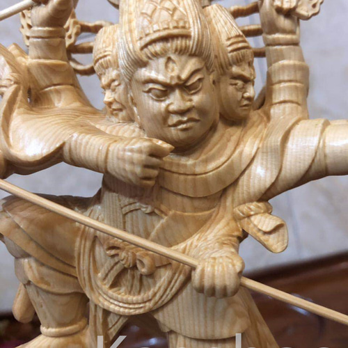 最高級 木彫り 仏像 摩利支天立像 一刀彫 天然木檜材 彫刻 仏教 最高級 木彫り 仏像 摩利支天立像 一刀彫 天然木檜材 彫刻 仏教