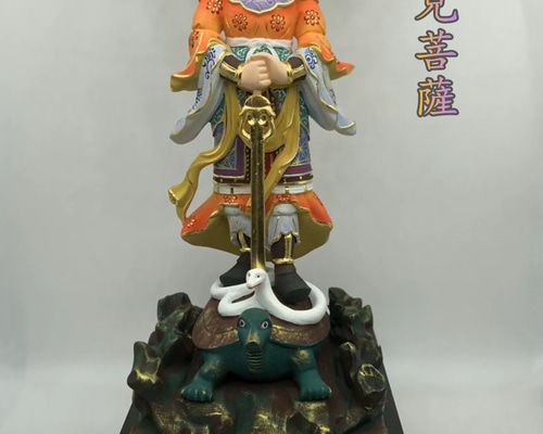 【修縁堂】最高級 木彫り 仏像 北辰妙見菩薩立像 彫刻 本金 切金 天然木檜材 修縁堂】最高級 木彫仏像 北辰妙見菩薩立像 一刀彫 天然木檜材