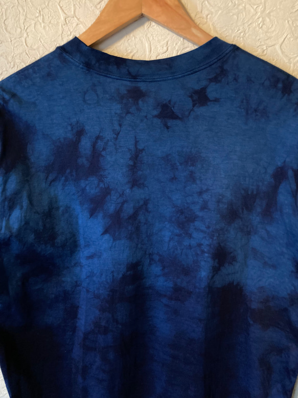 天然藍染　カジュアルTシャツ半袖　男性用LL 4枚目の画像