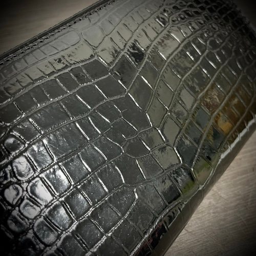 ☆定番の長財布☆ クロコダイル 長財布 大容量 ブラック メンズ カード  