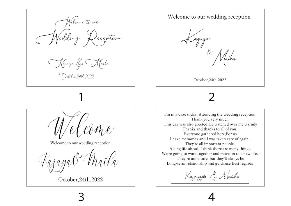 アクリル製ウェルカムボード