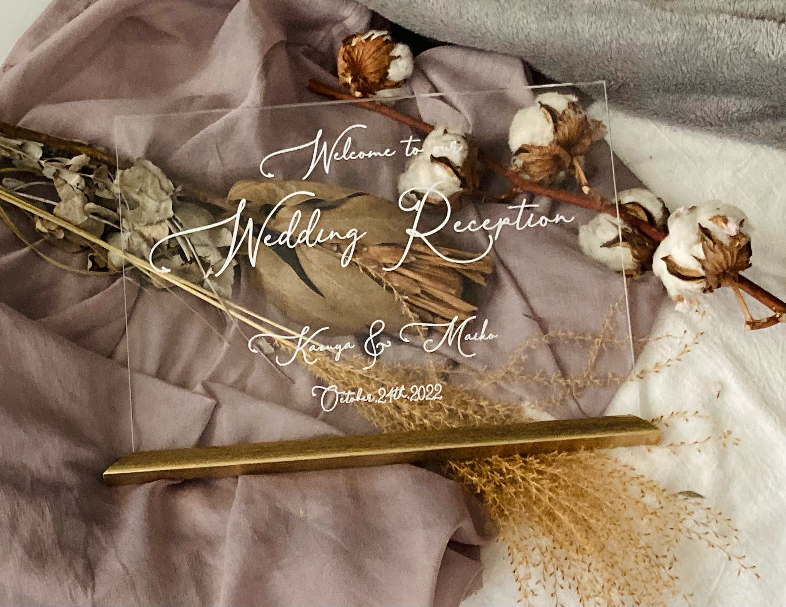 アクリル製ウェルカムボード