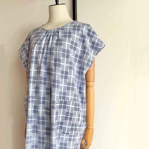 浴衣リメイク　フレンチスリーブワンピース 楽天市場】【浴衣リメイクフレンチスリーブワンピース】一点もの