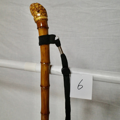 竹杖②_根頭ストレート 竹根鞭細工 漆塗り ねぶち 希少 国産 破竹根付 d9e5fbbd4096bb94f7858d43620a27