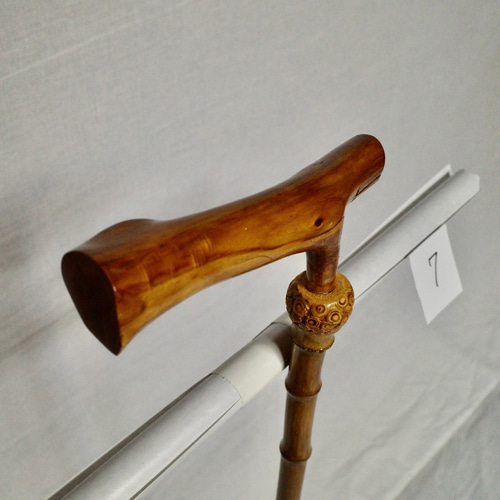 杖、面白い竹に木を取り付けた。