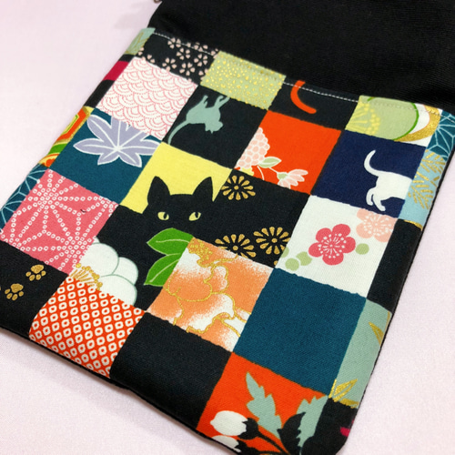 作家作品オーダーメイド ベルト パッチワーク 猫柄 作家作品オーダーメイド ベルト パッチワーク 猫柄