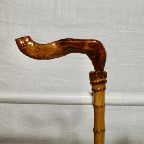 根鞭 ステッキ 竹 杖 アンティーク ねぶち 曲がり竹 【公式通販】