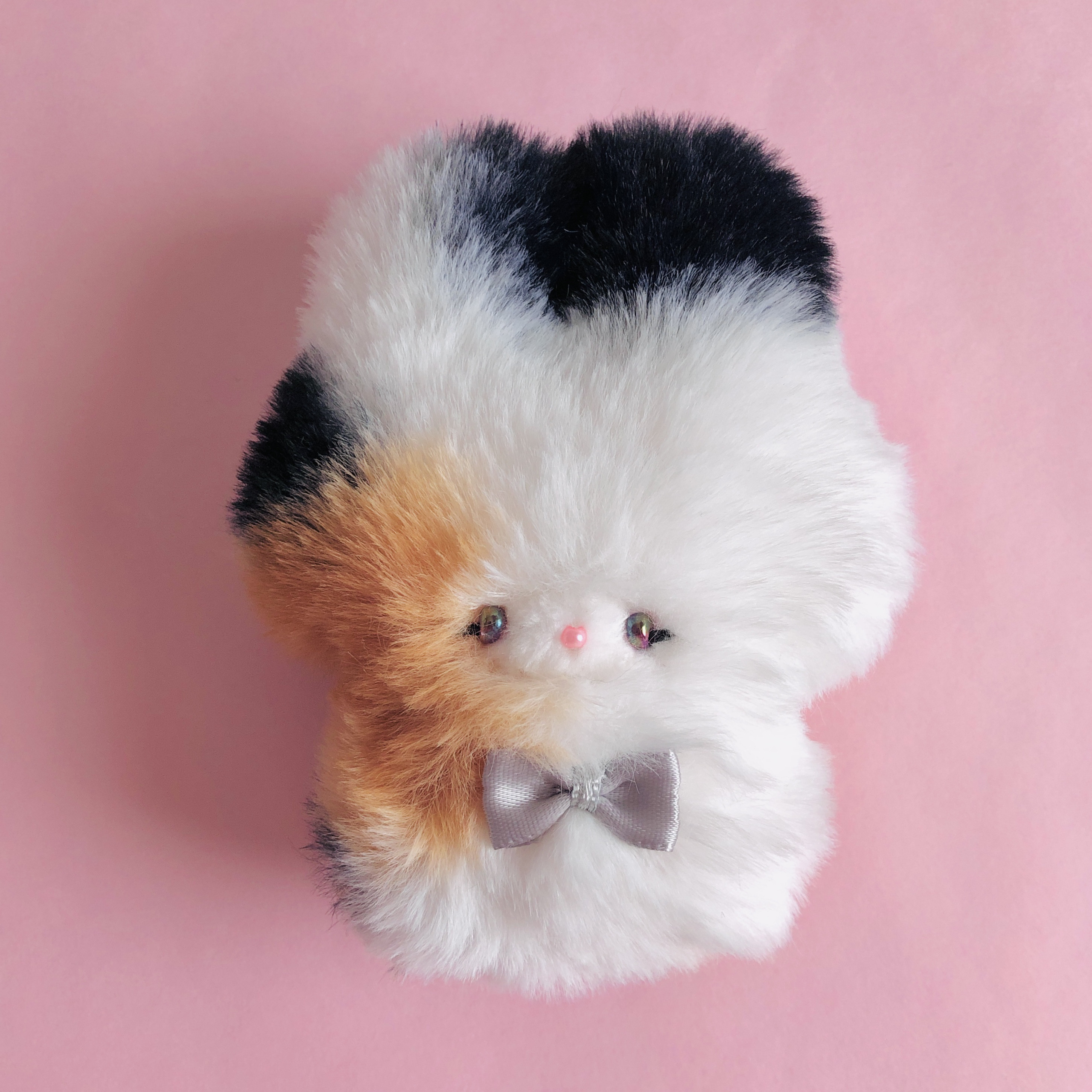 超美品】 - ミケだるま。フワフワうさぎの姿。手のひらすっぽりサイズ