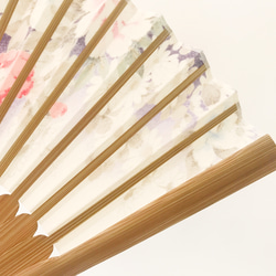 【受注制作】着物扇子　アンティークの絹の着物使用　日本の京都の職人が手仕事で制作　オンリーワン　プレゼントに最適 #49 7枚目の画像