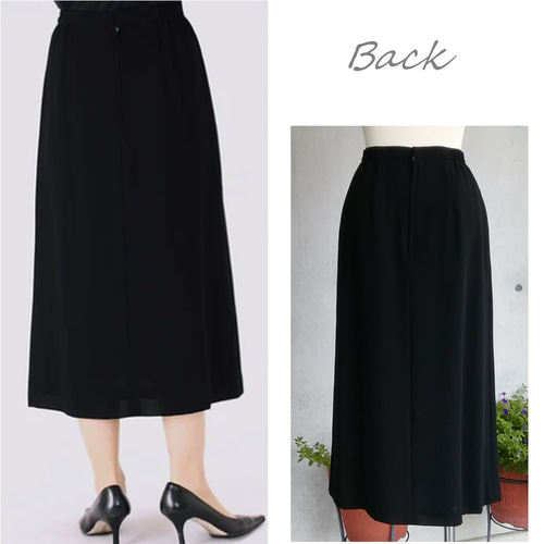 喪服 【サラリとした素材感】単品Aラインスカートブラックフォーマル