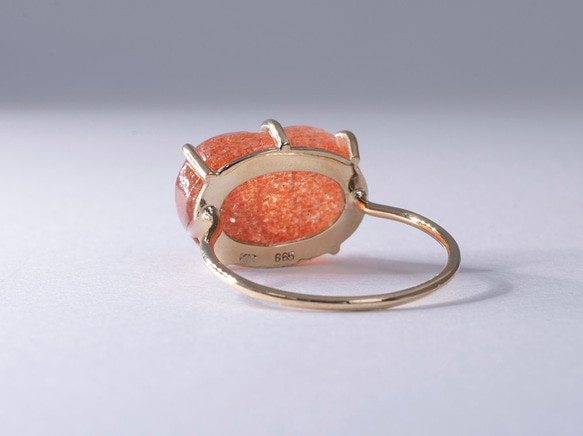 SunStone_6.65ct K18YG Ring 4枚目の画像