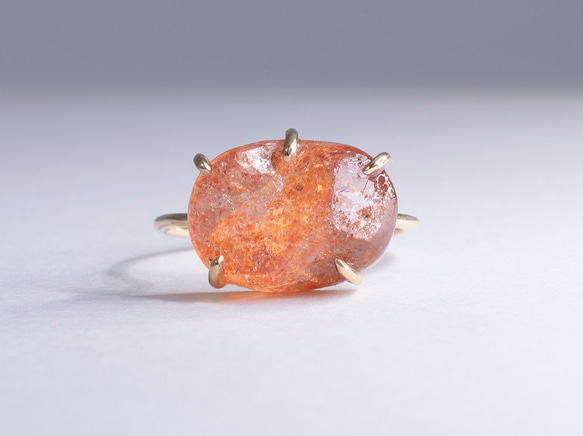 SunStone_6.65ct K18YG Ring 2枚目の画像