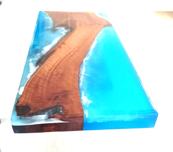 レジン　ローテーブル　無垢材　ツバキ　海岸 9枚目の画像