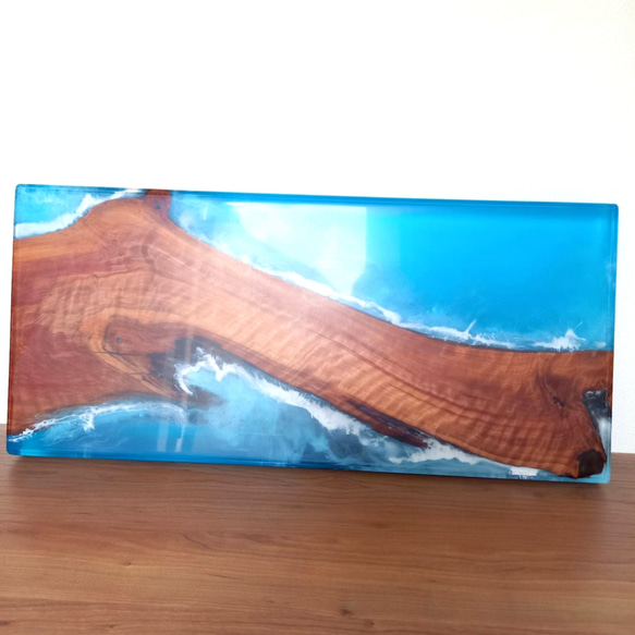 レジン　ローテーブル　無垢材　ツバキ　海岸 6枚目の画像