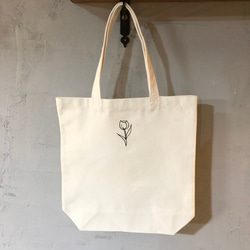 トート・ベー、チューリップ、希少画集画、新品高級額、額装付 楽天市場】刺繍トートバッグ L おえかきチューリップ IT001-7