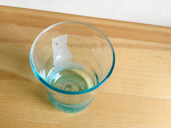 夏コップ　シロクマ　グラス　ビアグラス 6枚目の画像
