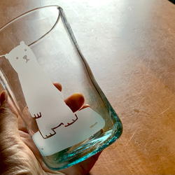 夏コップ　シロクマ　グラス　ビアグラス 1枚目の画像