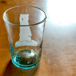 夏コップ　シロクマ　グラス　ビアグラス 3枚目の画像
