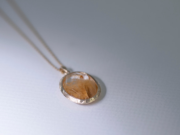 Rutile Quartz K10 Necklace【Petalo/ペタロ】 2枚目の画像