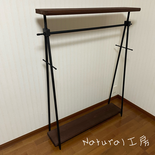 ハンガーラック アイアン アンティーク 棚板付 店舗什器 スチール