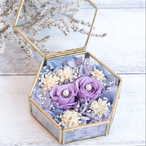 カラーオーダーOK】“ホワイト＆カラフルパステル”の小箱アンティーク