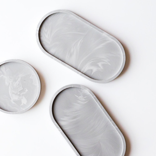 アクセサリートレイ グレー 小物を置くだけでオシャレになるトレイ