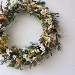 40cm〉ドライフラワーリース 壁飾り 壁掛け 店舗装飾 おしゃれ 玄関