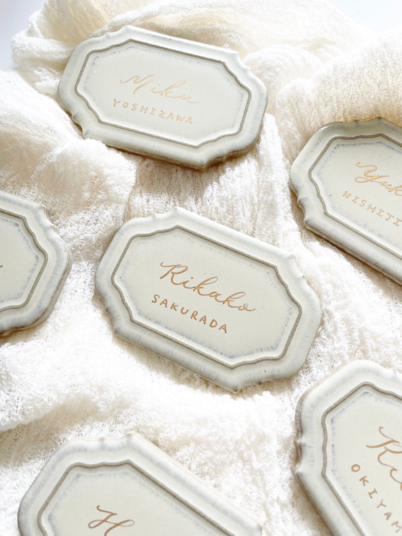 全6色】 タイル席札 結婚式 アンティーク/レトロな邸宅ウェディングに