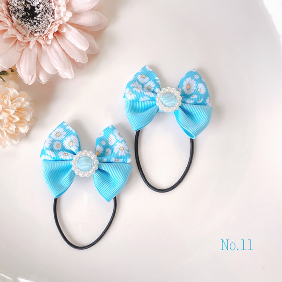 No.167 ヘアゴム キッズ リボン ハンドメイド kids リボンのヘアゴム