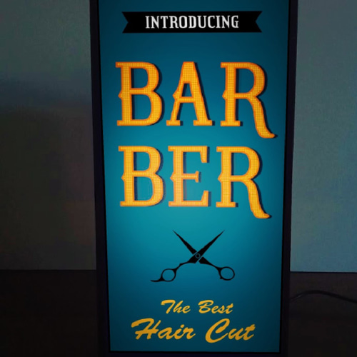 バーバー 理容室 ヘアーサロン 床屋さん アメリカン雑貨 レトロ サイン 