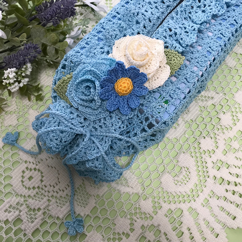 レース編みのポケットティッシュカバー | LACE Design Lab.