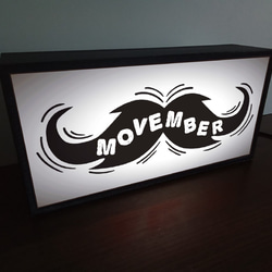 モーベンバー 口髭 イベント バーバー 理容室 ヘアーサロン サイン ランプ 看板 置物 雑貨 ライトBOX 2枚目の画像