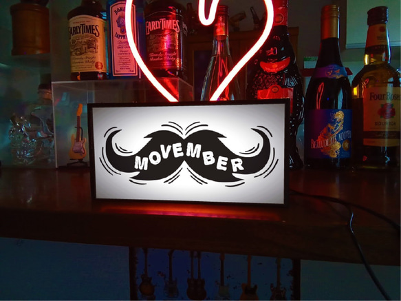 モーベンバー 口髭 イベント バーバー 理容室 ヘアーサロン サイン ランプ 看板 置物 雑貨 ライトBOX 5枚目の画像