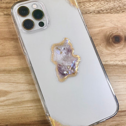 【handmade】nuance aurora iPhone Case (Lavender) パープル 紫 ガーリー 2枚目の画像