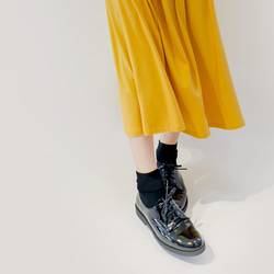 ★限定1枚SALE30％OFF★ 年間OK! イエロー 上質カットソー素材 スカート ●ADELE-YELLOW● 4枚目の画像