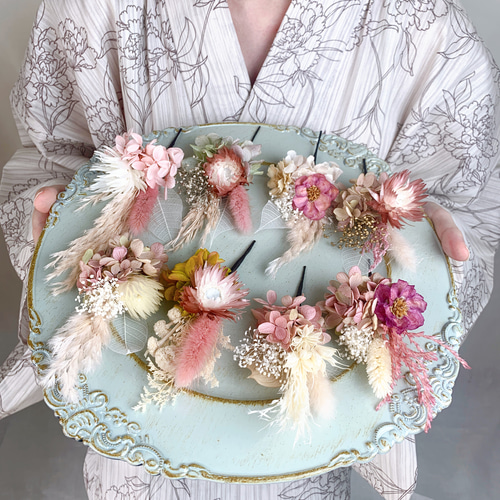 装いの時間 【 01 lilac 】 ヘアアクセサリー プリザーブドフラワー  