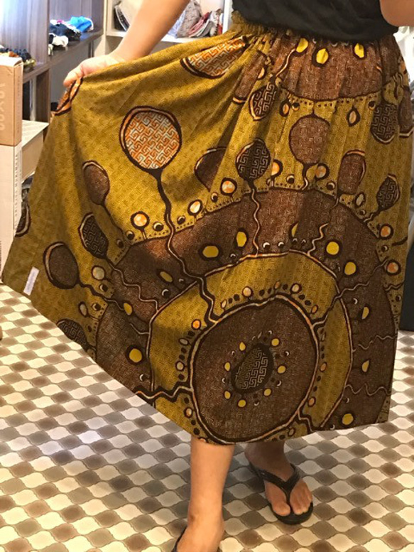 アフリカンスカート　アフリカンファブリック　アフリカン　アフリカ布　スカート 1枚目の画像