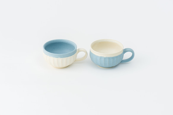 【晋六窯】PELICAN SOUPCUP／BLUE（青）　京都からお届けする可愛いスープカップ 5枚目の画像