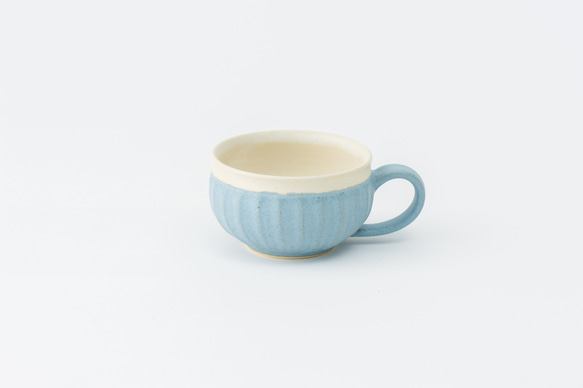 【晋六窯】PELICAN SOUPCUP／BLUE（青）　京都からお届けする可愛いスープカップ 1枚目の画像