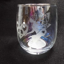 グラスリッツェン　ハートと妖精　カップグラス(オーロラクリア) 5枚目の画像