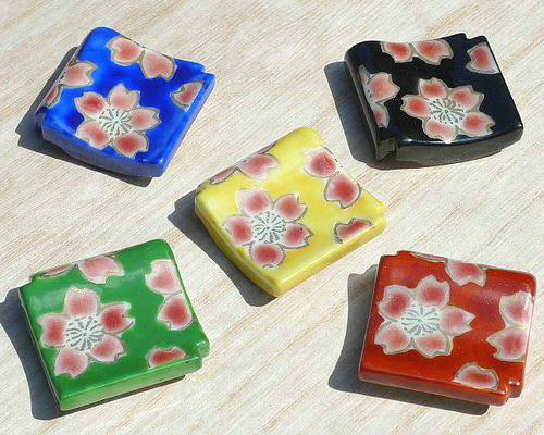 箸置き　カラフルな日本の友禅デザイン　4種類セット 箸置き カラフルな日本の友禅デザイン 4種類セット 楽天市場