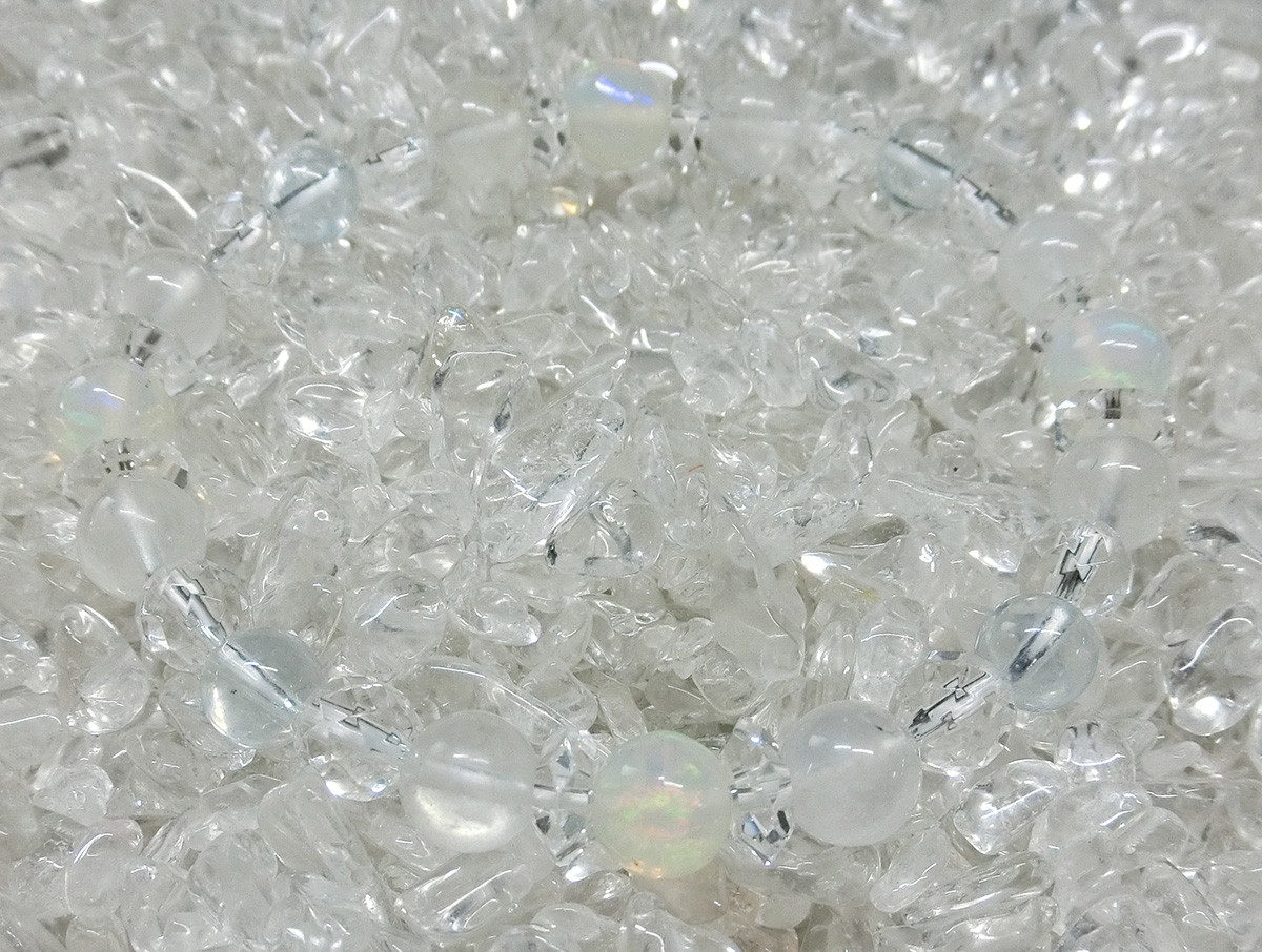 エチオピアオパールとムーンストーンのブレスレット【15㎝】