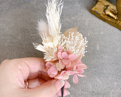 装いの時間 【 02 pink 】 ヘアアクセサリー プリザーブドフラワー