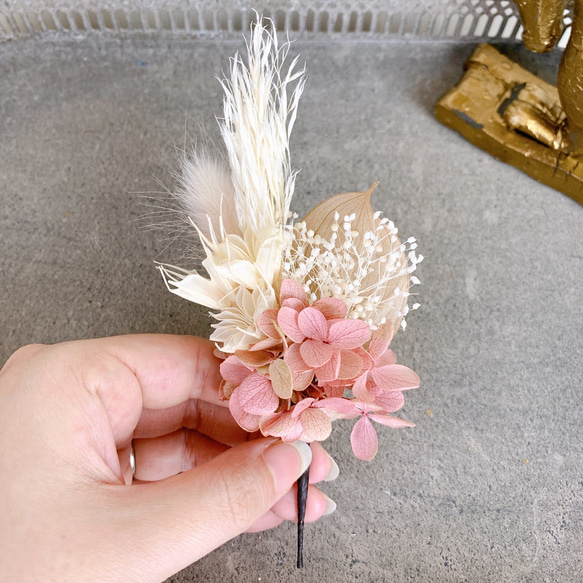 装いの時間 【 02 pink 】 ヘアアクセサリー プリザーブドフラワー