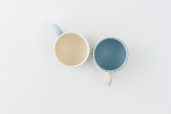 【晋六窯】PELICAN SHINOGI MUGCUP／BLUE（青）可愛い陶器のマグカップ 7枚目の画像