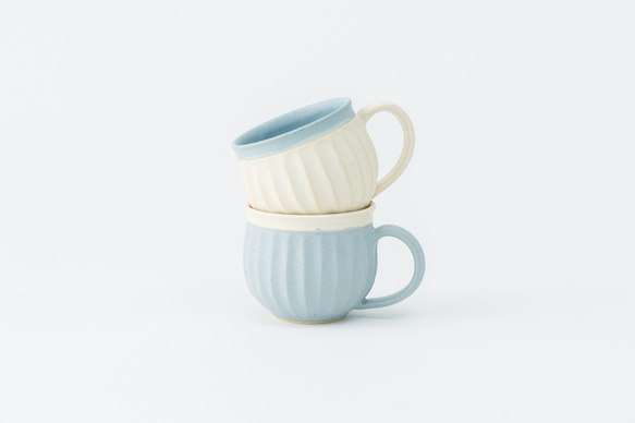 【晋六窯】PELICAN SHINOGI MUGCUP／BLUE（青）可愛い陶器のマグカップ 6枚目の画像